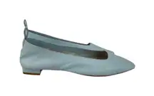 Baby Blue Leather Flats NWOT