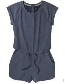 SMARTWOOL Active Reset Romper Womens Size Large Merino Wool Heather Blue Lounge