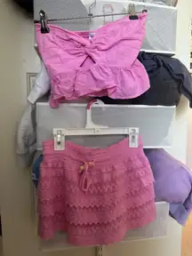 Pink blanco by nature cosmo skirt micah top set