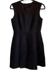 J. Crew | Black Perforated A-line cocktail dress sz 6