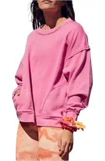 Free People Movement Oversized Solid Metti Crew Cotton - Sz medium