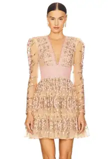 NWT Bronx and Banco Megan Rose Embroidered Mini Dress Size Small