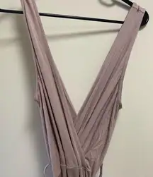 Miou muse Los Angeles women's lilac romper long flowy legs size small