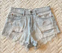 Garage Distressed Jean Shorts Size 0
