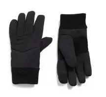 UGG Leather with Fabric Quilted Knit Gloves Size Small Medium in Black NEW