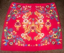 The Impeccable Pig Embroidered lined skirt size medium