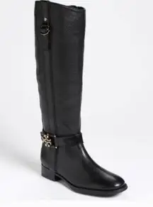 Tory Burch  Elina 30mm Riding Black Boots Size 7.5