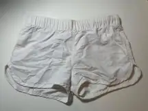 white nylon shorts