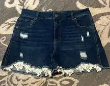 Maurice’s m jeans high rise. Distressed. Size 12