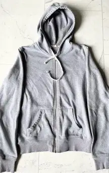 Abbot Main Grey Zip Up Hooded Jacket