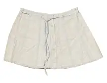 Free People‎ Button Up Skirt Size 4 Light Blue 100% Cotton Womens Lined 29X13.5