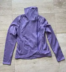 HEAD Activewear‎ Slant-Zip High Neck  Terry Jacket Purple Womens Size M