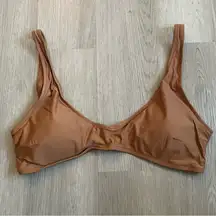 Aerie Brown/Tan Scoop Bikini Top size XXL