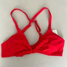 Cupshe Tie Front Crossback Bikini Top, Size M New without Tag