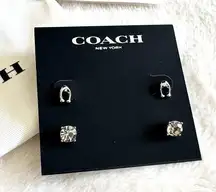 NEW Coach Signature C Stud Earring Set - 2 pairs of earrings