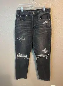 American Eagle 90s Boyfriend Jeans Size 6 Black