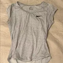 Nike Women's Black and White Dotted Tee