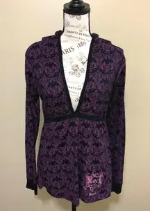 Hard Rock Hotel Purple & Black Long Sleeve Hoodie