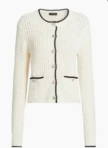 rag & bone Daria Textured Cotton Cardigan - Size XS