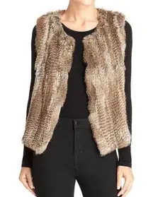 NWT Fur Vest size large 100% Real Natural Rabbit Fur