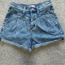 SO High Rise Denim Mom Shorts Women Size 0 Summer Tomato Girl