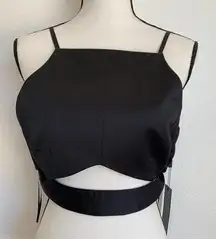 NWT AQ/AQ Skylar Crop Top in Black