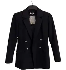 New JustFab Basic Black Blazer With Extra Buttons Size S. Reg $72.95