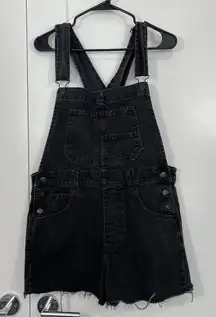 We the Free Medium Black Ziggy Denim Shorts Overalls
