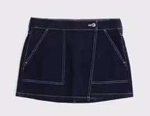 Dark Blue Denim Mini Skirt
