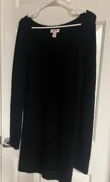 Shimmer black sweater dress