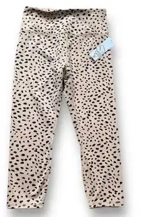 Ellie Womens Organic Dots Pull On Capri Pants Moonlight And Black Large NWT