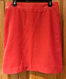 J. Crew Factory Women’s Vibrant Coral Velvet Velour A-Line Mini‎ Skirt Size 0