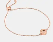 Coach Open Circle Rose Gold Slider Bracelet.