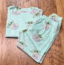 Star Wars x Munki Munki Women's Baby Yoda Print PJ Pajamas Sleepwear size S