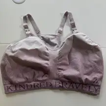 Kindred Bravely Nursing Maternity Seamless‎ Wireless Sports Bra Size 1X Pink