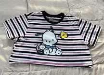 🍂Pochacco Sanrio striped rubber crop top🍂