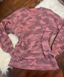Lululemon Perfectly Oversized Crew – Heritage 365 Camo “Brier Rose” Size 10