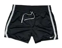 Nike Dri-FIT Running Shorts Women's Size S White Stripe Black Athletic Gym Used