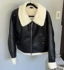 NEW Faux Leather and Shearling/Sherpa Jacket