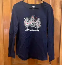 NWT Holiday Time Christmas long sleeve tee shirt size large (12/14).