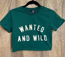 Ringers Western Australia Wanted And Wild Green Cropped T Shirt Small