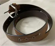 Dockers Leather Belt Grommets‎ With Braiding Distressed Brown 3525 XL READ Rodeo