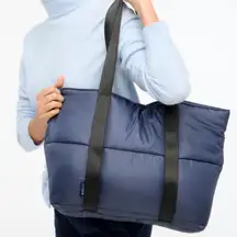 j.crew‎ factory Puffer Tote Bag in navy blue
