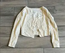 All in Favor Cream Knit Sweater