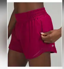NWT Lululemon Hotty Hot High-Rise Lined Short 4" /Pomegranate