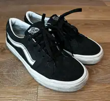 Vans Black Suede Unisex Low-Top Sneakers, Size 7.5