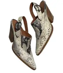 Free People Snakeskin Stacked Heel Mules Size 38 – Authentic Western Ankle Boots