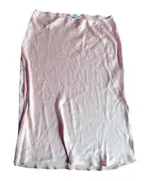 Elegant Blush Pink Midi Skirt Soft Flowy Feminine‎ Casual to Dressy F18