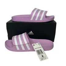 Adidas adilette aqua Slides 6 Lavender and White