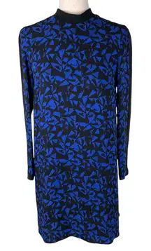 A.L.C. Isley Silk Shift Dress Size 4 Layered Side Slit Abstract Geometric Print